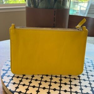 NWT Clare V wallet clutch with tabs in dandelion. Never used - still never used!